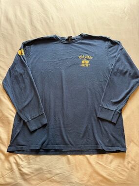 Vintage Ralph Lauren Polo Jeans Graphic Long Sleeve Shirt Six Seven Graphic L